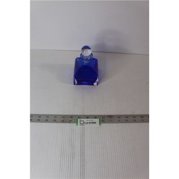 Cobalt Blue Glass Perfume Bottle