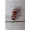 Image 1 : Glass Vase With (2) 5 Pin Bowling Balls
