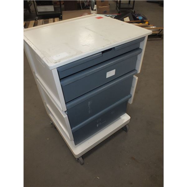 Plastic Storage Cart On Wheels