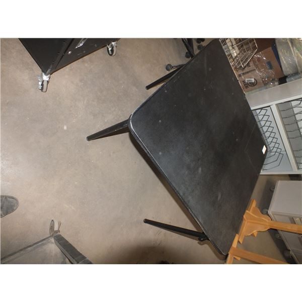 4 Folding Tables & Black Cart On wheels