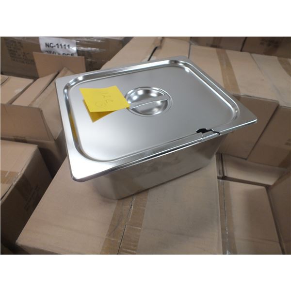 6 Stainless Steel Deep Half Insert w/ Lid