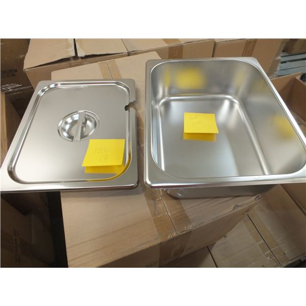 6 Stainless Steel Half Insert w/ Lid