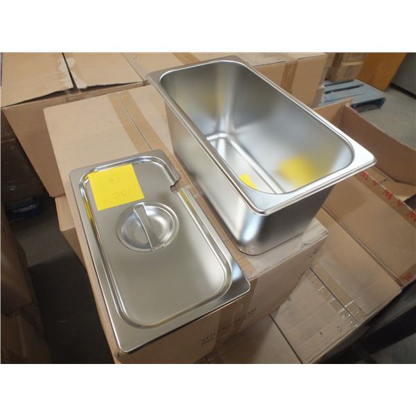 6 Stainless Steel 1/3 Deep Insert w/ Lid