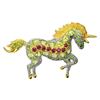 Image 1 : Natural Unheated Peridot & Chrome Diopside Horse Brooch