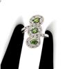 Image 2 : Natural Russian  Chrome Diopside & Sapphire Ring