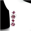 Image 2 : Natural Unheated Square Rhodolite Garnet Earrings