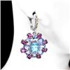 Image 1 : Natural Apatite  Sapphire Tanzanite Earrings