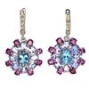 Image 2 : Natural Apatite  Sapphire Tanzanite Earrings