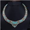 Image 1 : Tibet Natural Stone Tribal Queen Royal Necklace