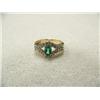 Image 1 : Emerald (approx. 0.50 carats) and Diamond (approx. 0.33 carats) Lady's Ring 14 K yellow gold, replac