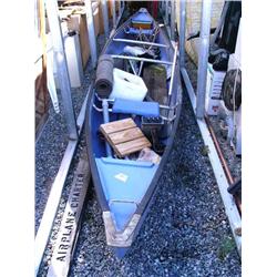 1 Coleman Ram X-17 canoe with oars, camping mat, misc. accessories (36)
