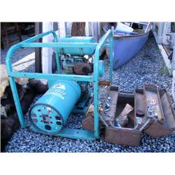 1 Gillette alternator 4,000 watt generator model #K2-40; 1 metal tackle tool box (36)