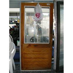 Wooden door with glass and hardware (36)