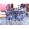 Image 1 : 5-piece black iron table and chair set with no table top (16)