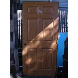 1 pre-hung right hand oak finish door (16)