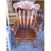 Image 1 : Beautifully carved wooden rocking chair (36)