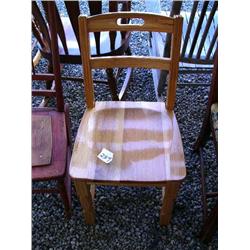Hand-carved small wooden chair (36)
