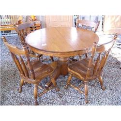 5-piece round dining room table set (36)