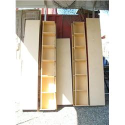 5 wooden floor shelving units (7777)