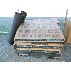 21 bundles pewter gray roof shingles; 2 rolls roofing paper (32)