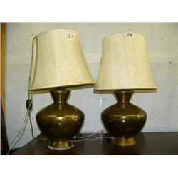 Pair of brass lamps (24)