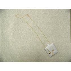 Cultured Pearl Diamond (approx. 0.06 carats) Earrings, and pendant and chain set 14 K yellow gold, r