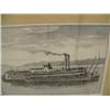 Image 1 : 10"x12" lithograph of sternwheeler and freight boat "The Golden Rule" on the Yukon River (500)