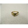 Image 1 : Peridot (approx. 0.25 carats) and Diamond (approx. 0.03 carats) Lady's Ring 10 K yellow gold, replac