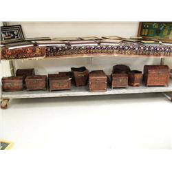 Large collection of 14 beautifully embossed jewelry boxes (8888)