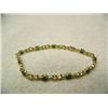 Image 1 : Emerald (approx. 2.00 carats) ad Diamond (approx. 0.01 carats) Bracelet 10 K yellow gold, replacemen