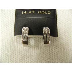 Diamond (approx. 0.05 carats) Hoop Earrings 14 K yellow gold, replacement value at $1,335 (12)