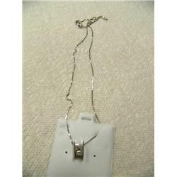 Diamond (approx. 0.48 carats) Pendant and Chain 14 K white gold, replacement value at $2,750 (12)