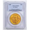 1908 $20 No Motto Double Eagle Gold Coin PCGS MS63