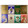 Image 1 : 8 FRANKLIN MINT HOLIDAY CARDS WITH 1 1/2"