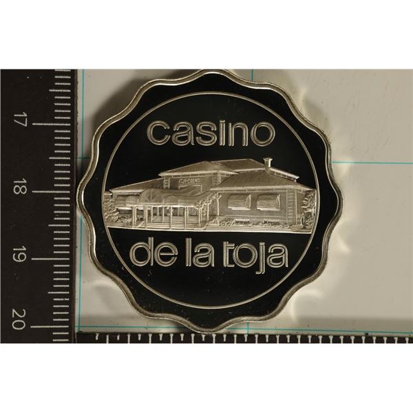 .66 TROY OZ PROOF  SILVER CASINO TOKEN. CASINO DE