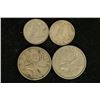 Image 1 : 4 CANADA SILVER COINS: 1938 & 1960 TWENTY FIVE