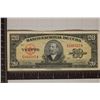 Image 1 : 1949 CUBA 20 PESO BILL SOME STAINING ON REVERSE