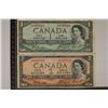 Image 1 : 2-1954 CANADA DEVIL HEAD $1 AND $2