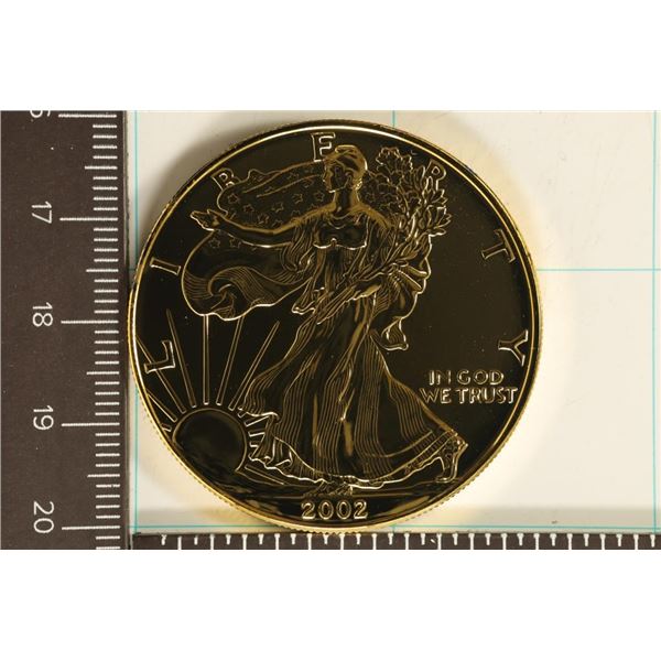 GOLD ELECTROPLATED 2002 AMERICAN SILVER EAGLE