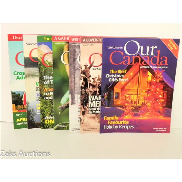 LOT OF 7 OUR CANADA MAGAZINES