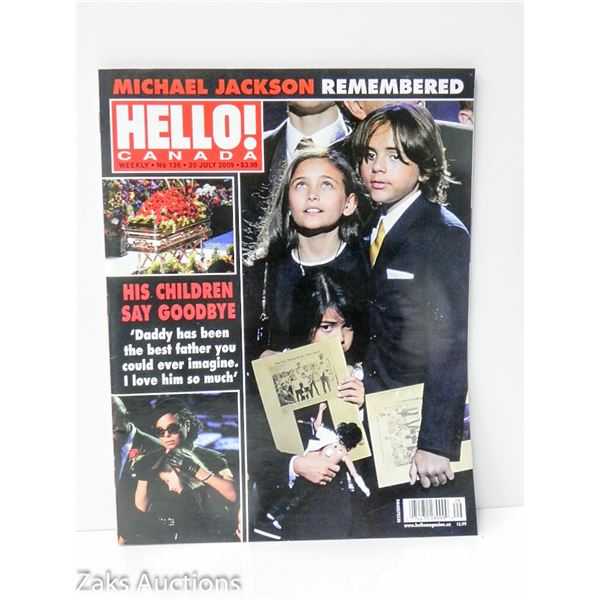 JULY 2009 - MICHAEL JACKSON REMEMBERED - HELLO! CANADA