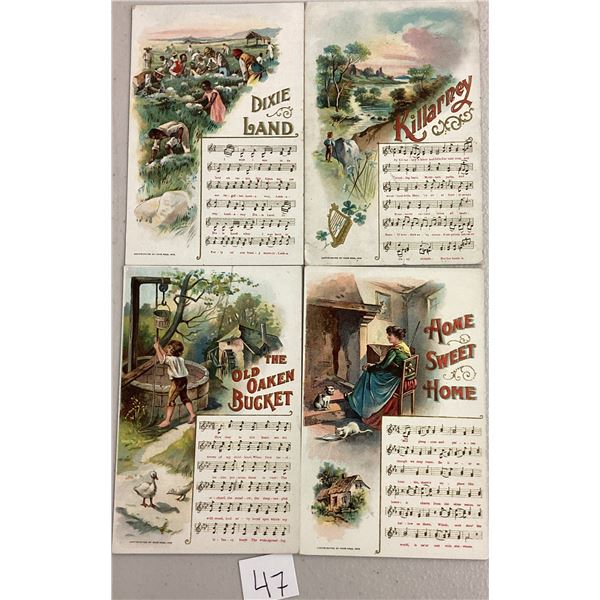 Illustrated Song Music Greeting Postcards 22 Cards