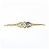Image 3 : Antique Edwardian Platinum Top 18k Gold 0.55 ctw Diamond Milgrain Bar Pin Brooch