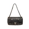 Image 1 : Chanel Black Leather Accordian Flap Bag