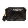 Image 2 : Chanel Black Leather Fringe Shoulder Bag