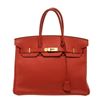 Image 1 : Hermes Rouge Piment Togo Leather Birkin 35 Satchel Bag