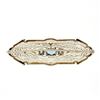 Image 3 : Antique Art Deco 14k White Gold Aquamarine & Diamond Open Filigree Wide Bar Pin
