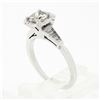 Image 9 : Antique Art Deco 14k Gold 0.97 ctw Old European Baguette Diamond Engagement Ring