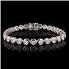 Image 1 : 7.44 ctw Diamond 14K White Gold Tennis Bracelet