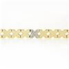 Image 4 : Estate 14K Yellow Gold Smooth Polished "X" Diamond Link Line Stackable Bracelet